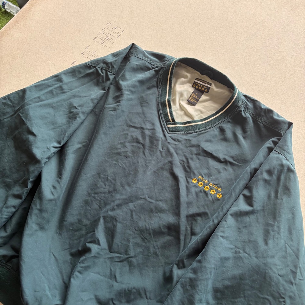 Y2K Five Star Windbreaker Pullover Jacket